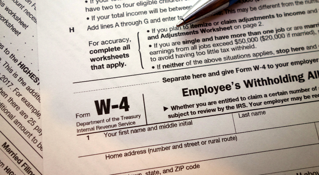 W-4 form for employees and employers