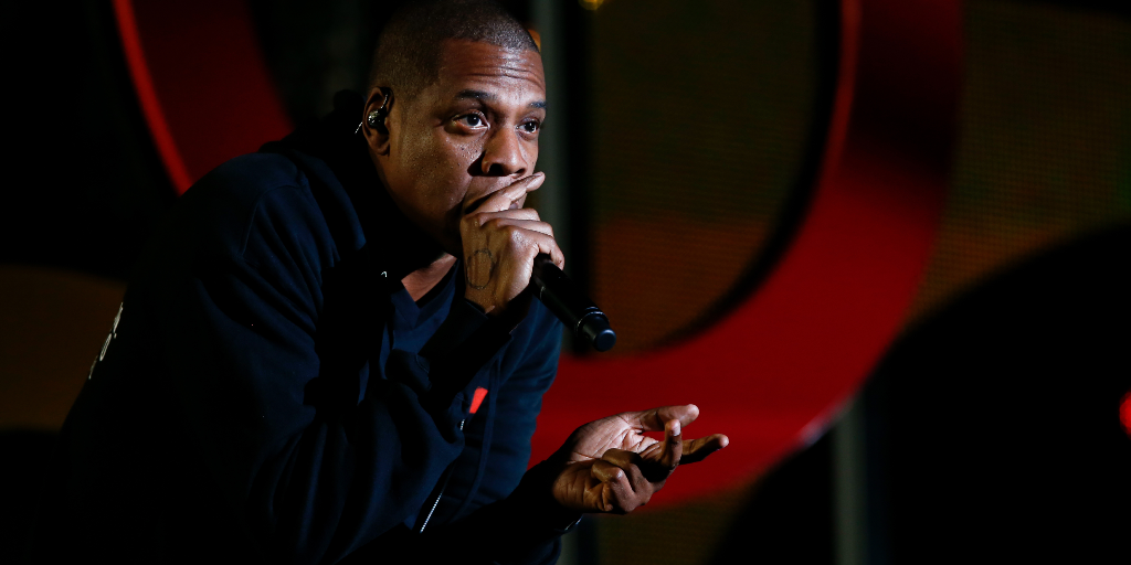  Rapper Jay-Z performs onstage at the 2014 Global Citizen Festival to end extreme poverty by 2030 in Central Park on September 27, 2014 in New York City.