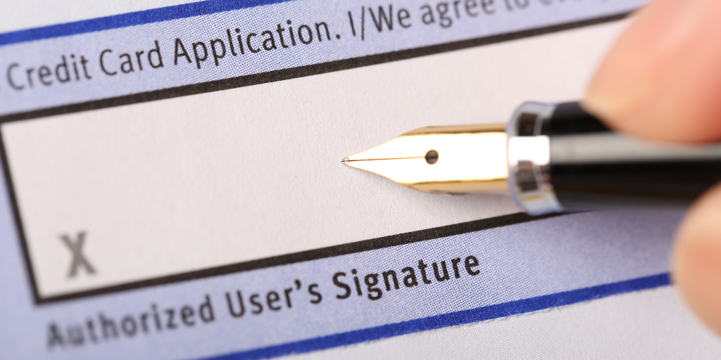 A person applying to become an authorized user on a credit card application