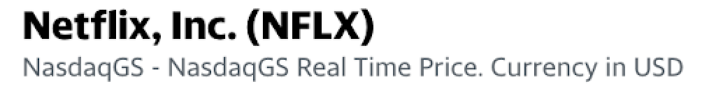 Netflix ticker symbol